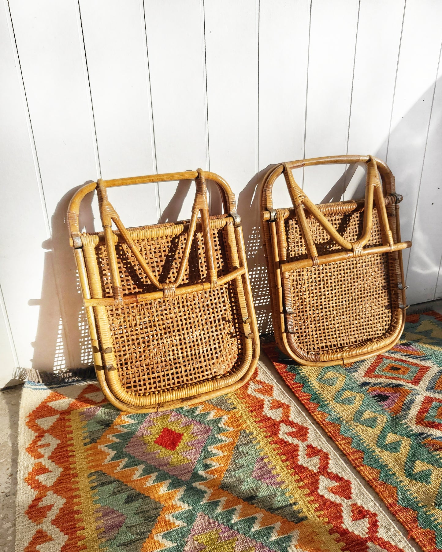 Pair of Mid Century Folding Beach Chairs